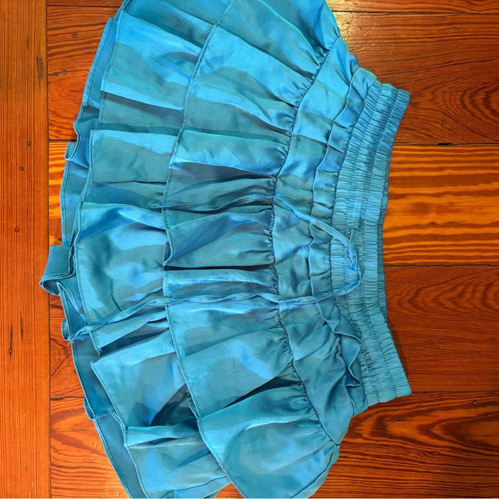 Blue Ruffled Skirt